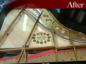 Piano restoration, after image.